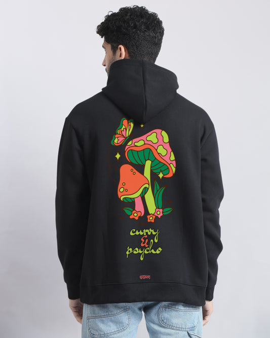 CURVY & PSYCHO HEAVY FLEECE HOODIE
