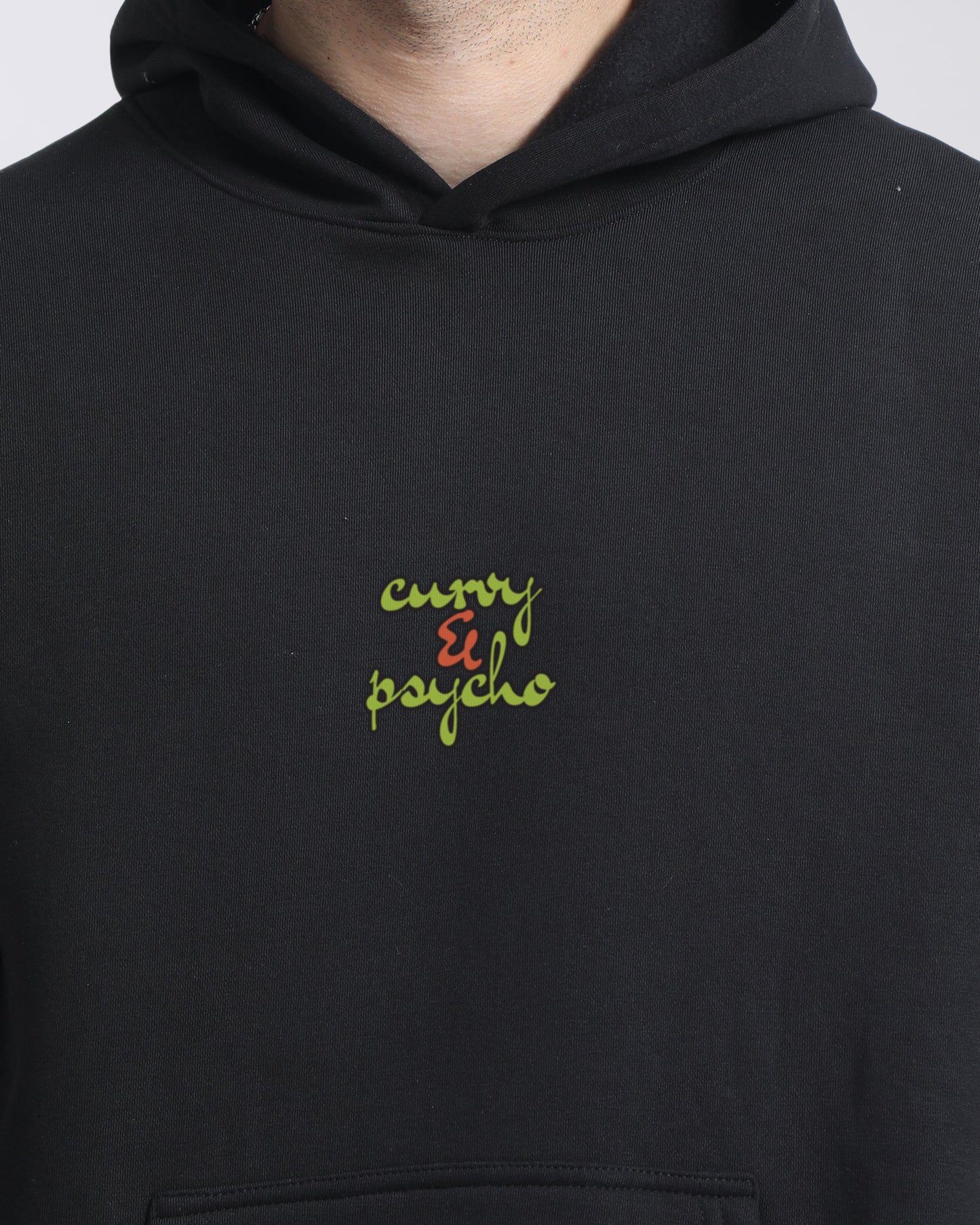 CURVY & PSYCHO HEAVY FLEECE HOODIE