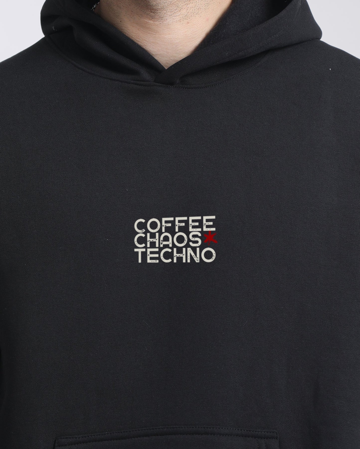 COFFEE CHAOS TECHNO HEAVY FLEECE HOODIE