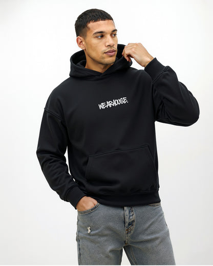 GYPSY STAR Black Oversized Fleece Hoodie