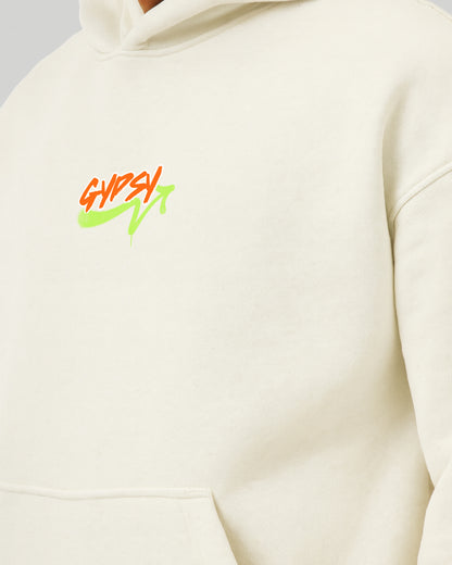 WEARHOUSE GRAFFITI Offwhite Oversized Fleece Hoodie