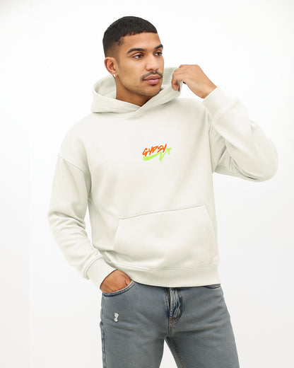 WEARHOUSE GRAFFITI Offwhite Oversized Fleece Hoodie